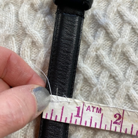 Vintage Talbots Skinny Black Belt, 29-33" - Picture 6 of 6